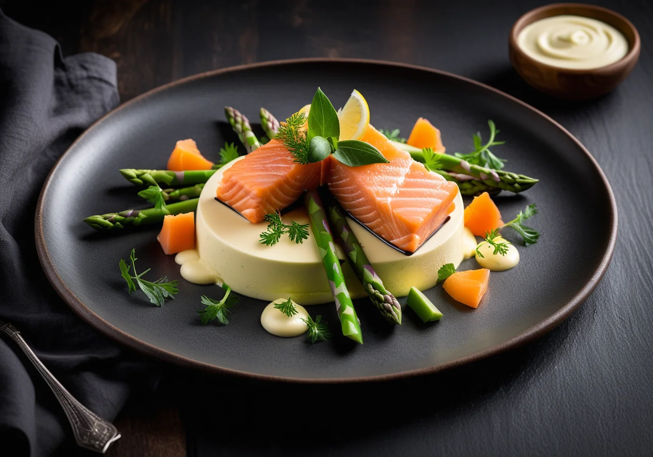 Asparagus Mousse with Salmon