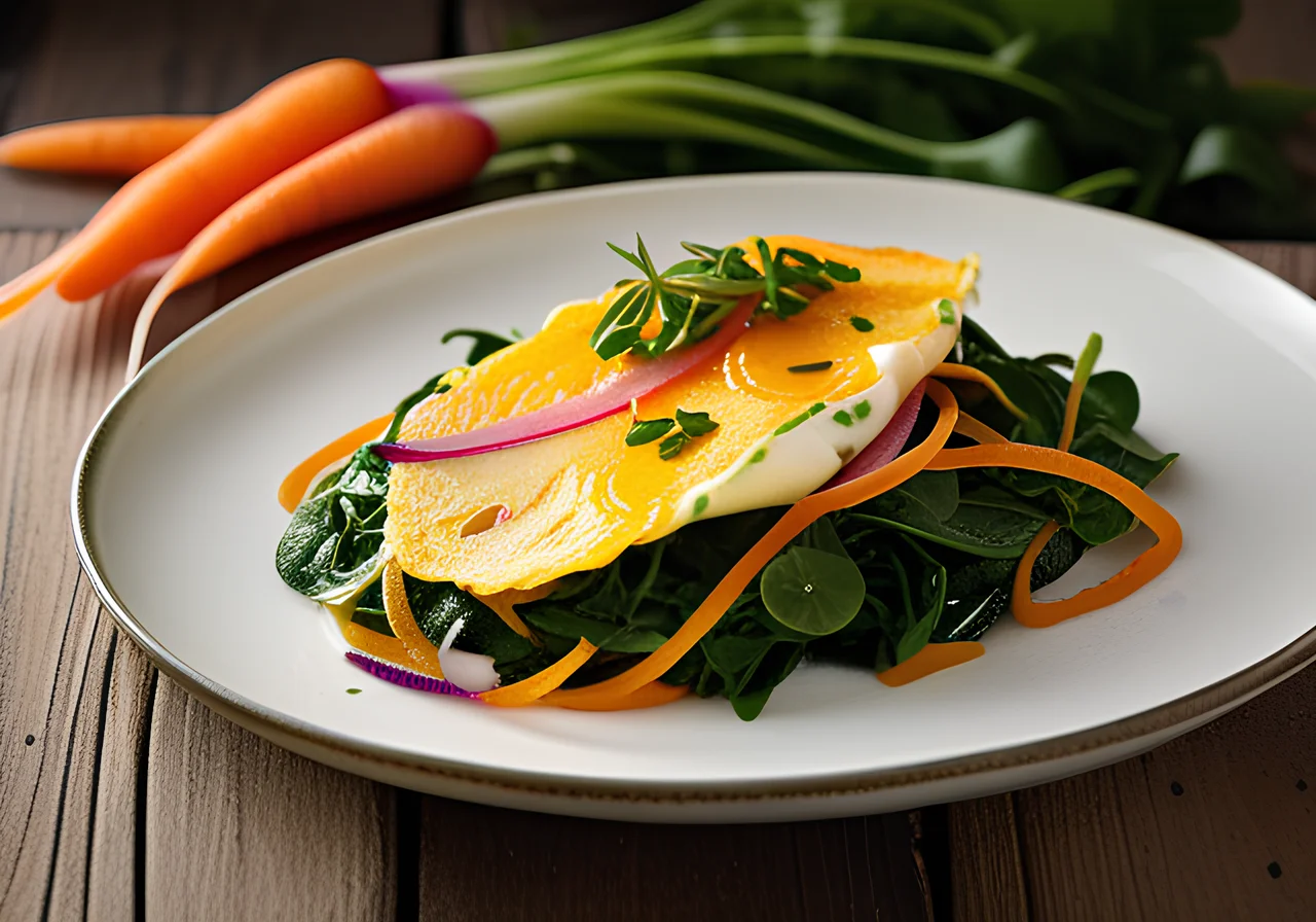 Foam Omelette with Spinach