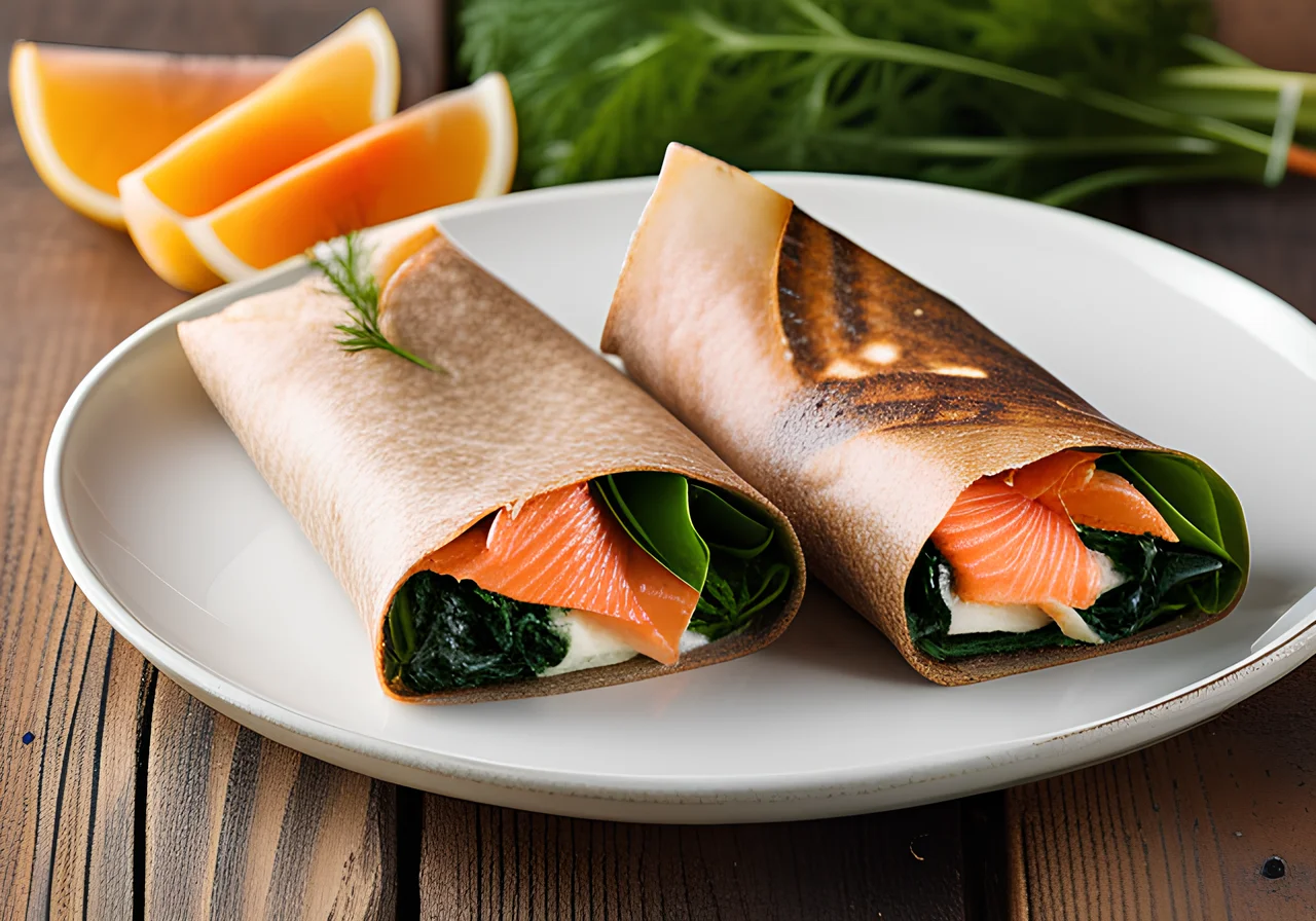 High Protein Wraps with Smoked Salmon