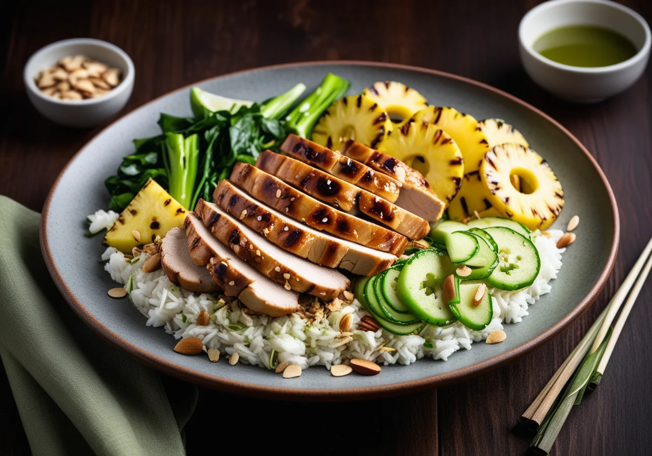 Ginger Pineapple Chicken with Spring Onions