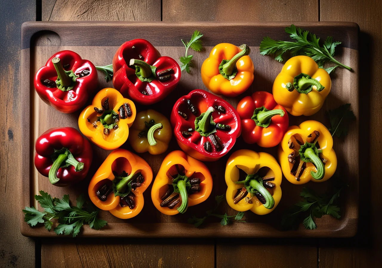 Grilled Pickled Paprika