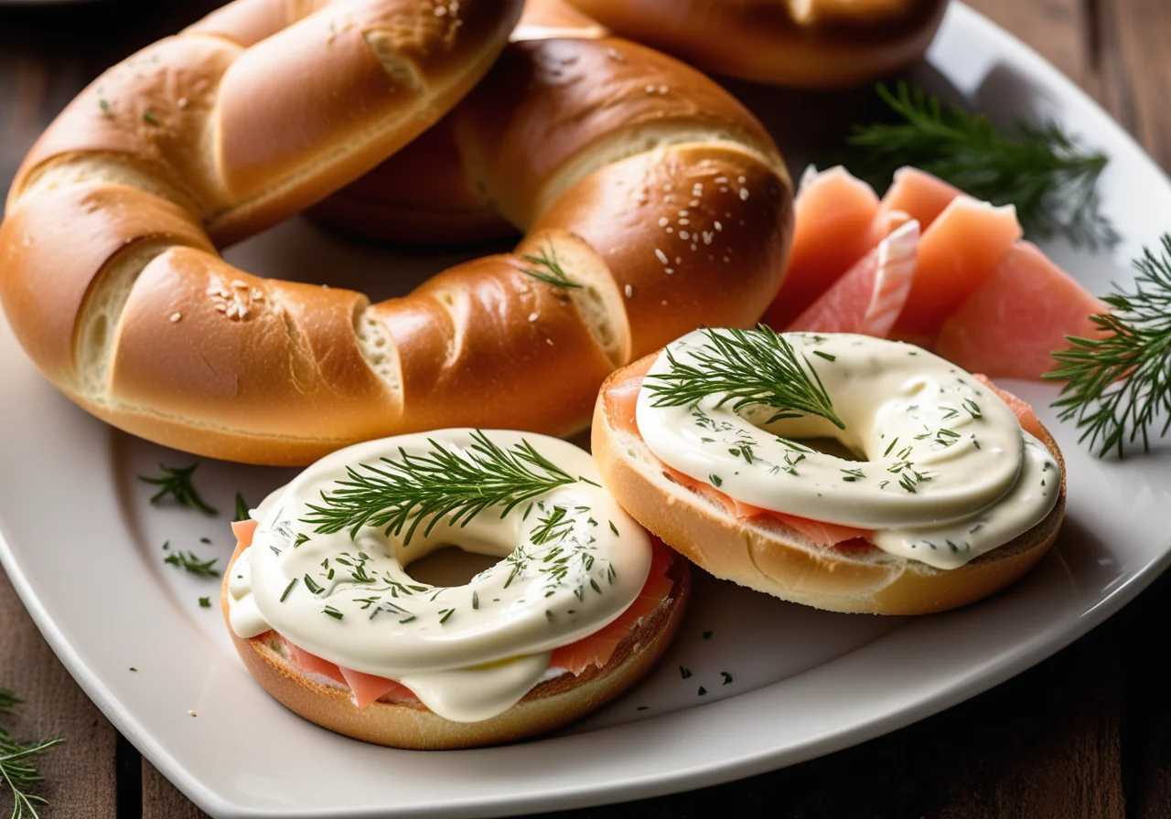 Bagel with Cream Cheese and Smoked Salmon