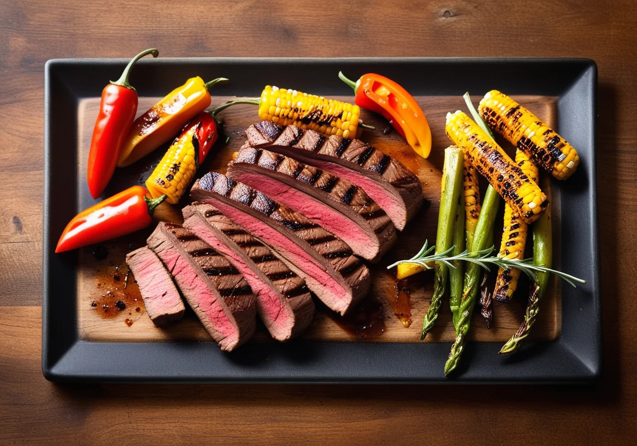 Grilled Steaks with Vegetables