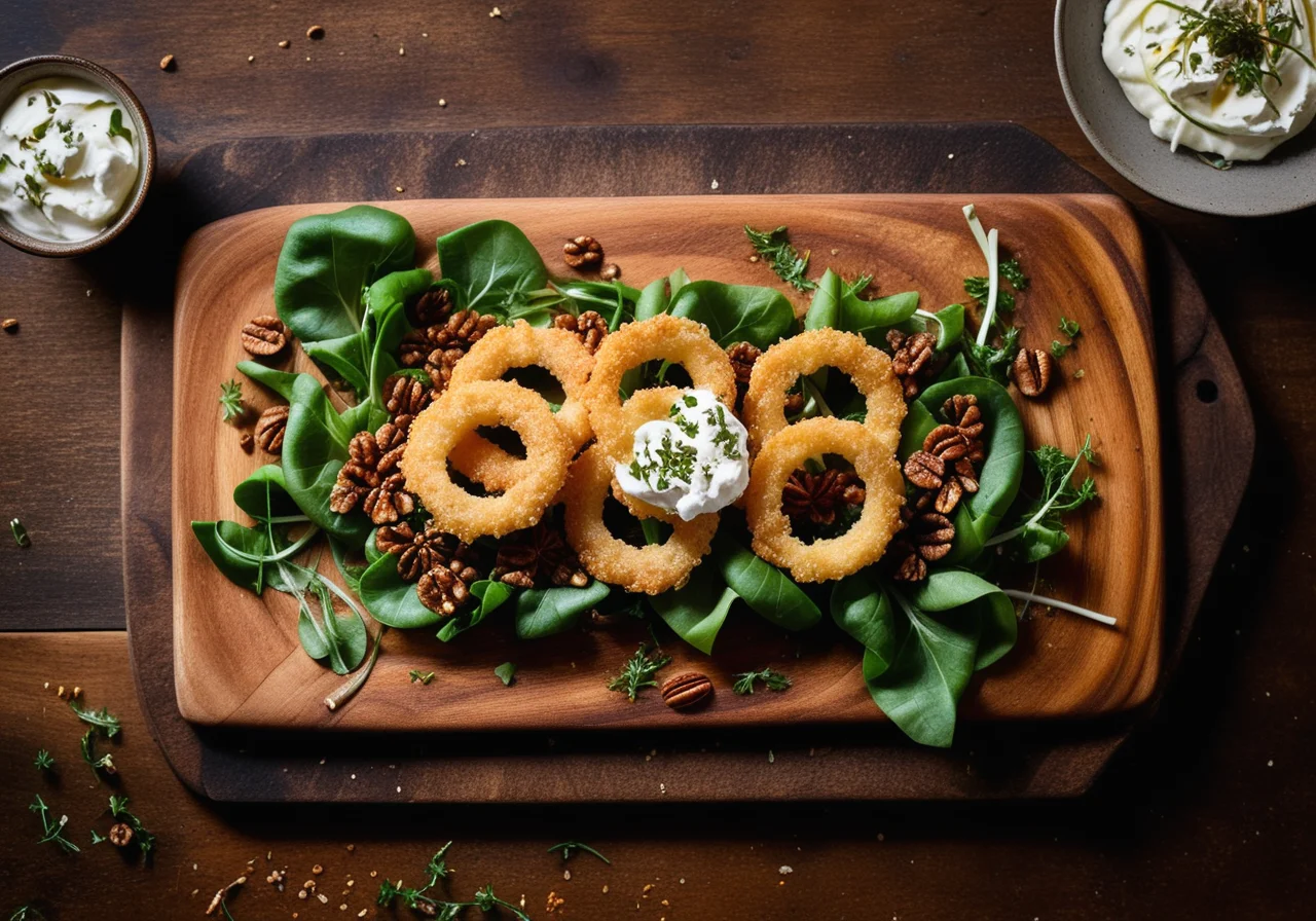Linsen-Chicorée-Salat mit Ziegenfrischkäsetalern