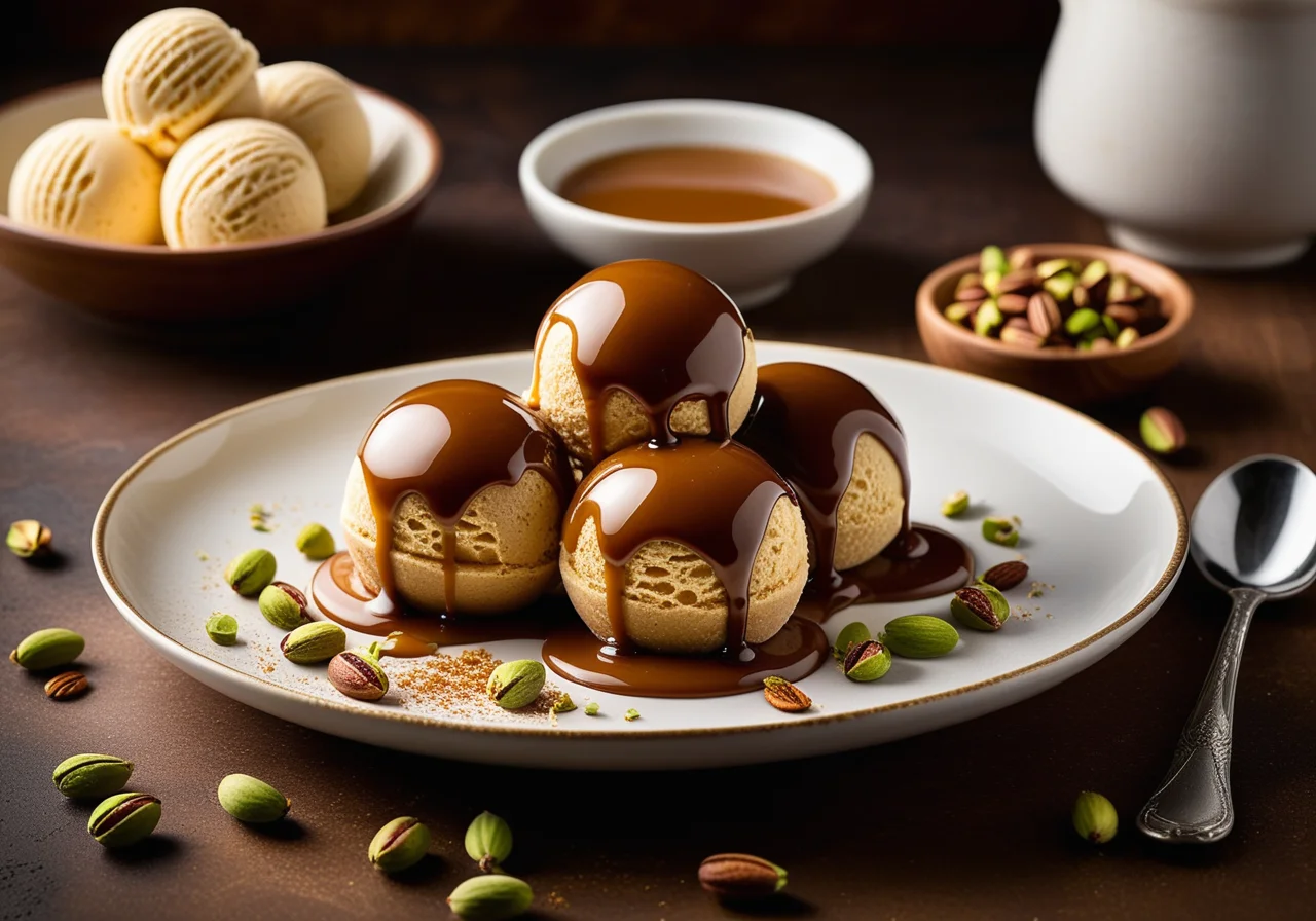 Baked Ice Cream in Dough Wrapper