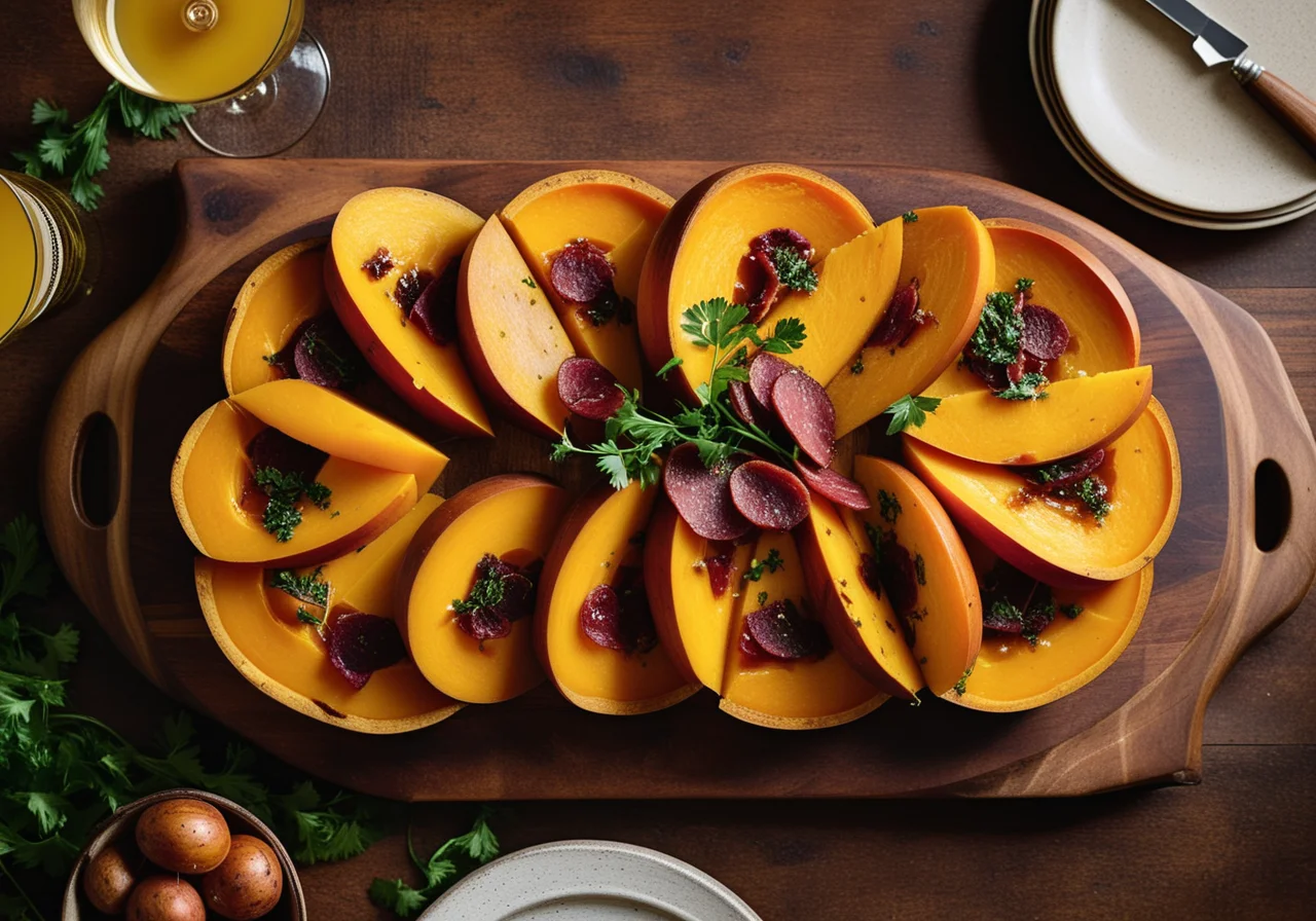 Baked Pumpkin with Vegetable Filling