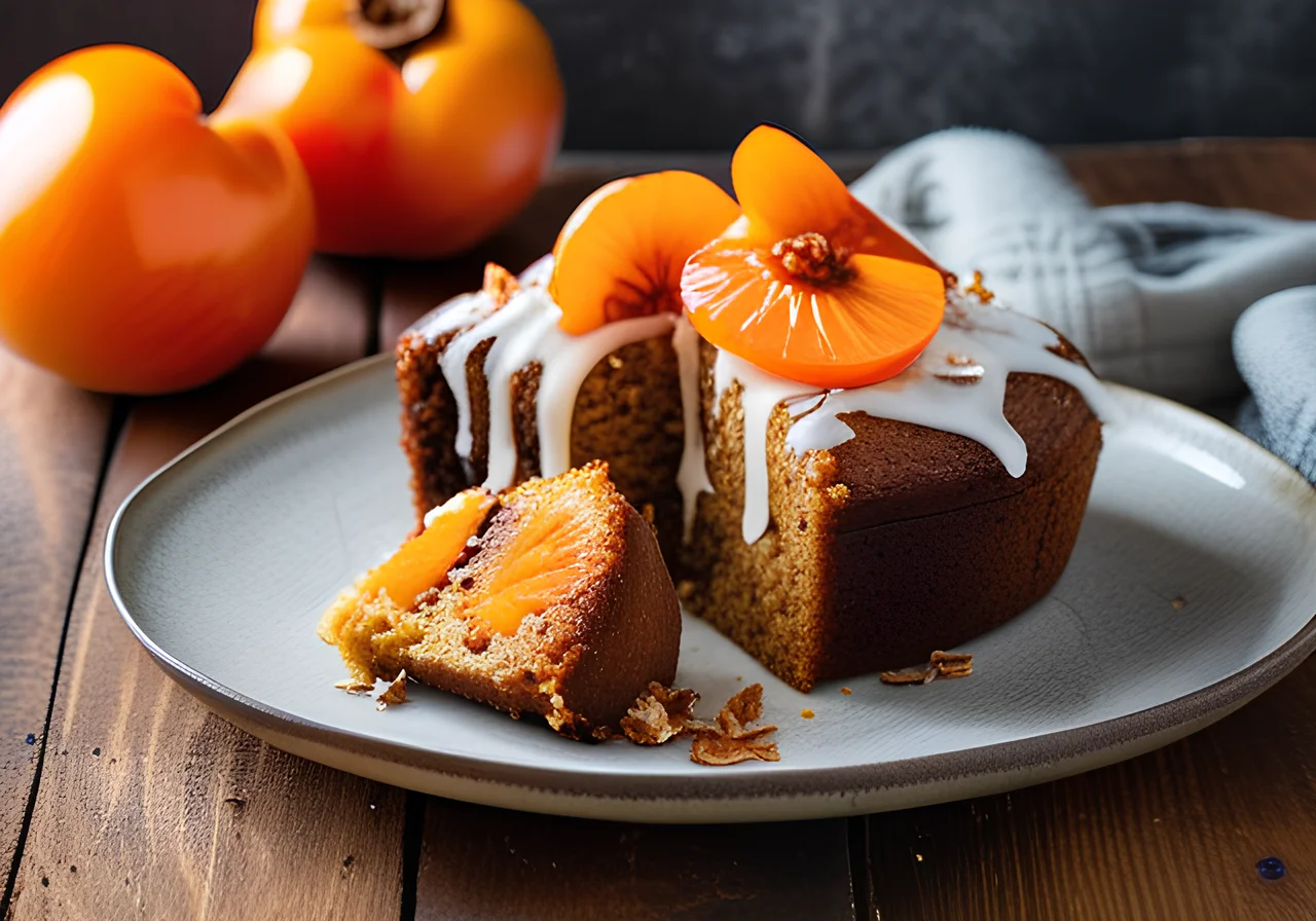 Vegan Persimmon Cake with Chia Seeds