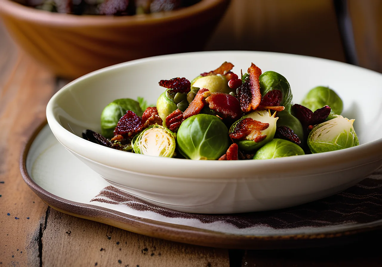Brussels Sprouts with Bacon, Cream and Juniper