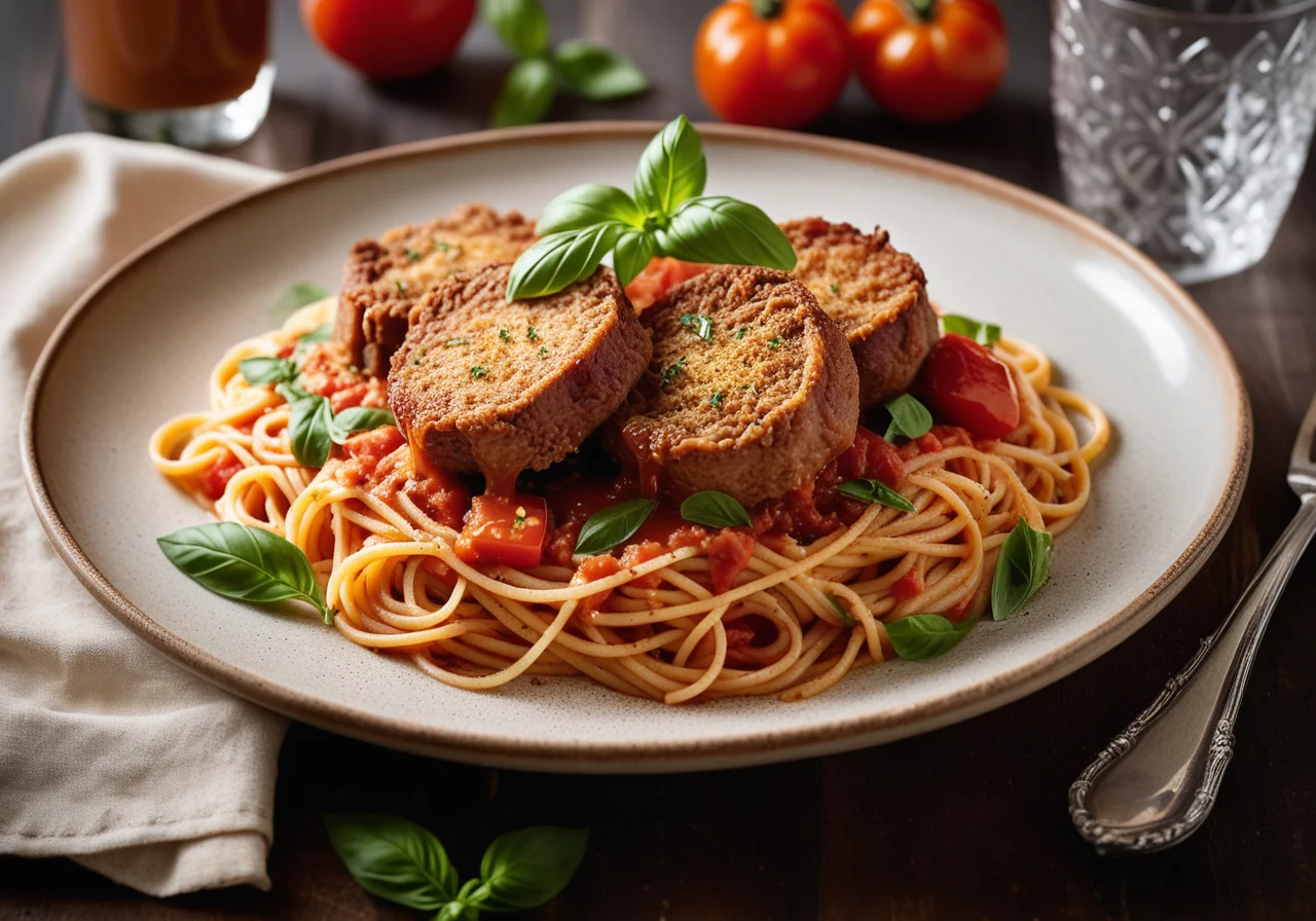 Veal Cutlets with Spaghetti (Piccata alla Milanese)