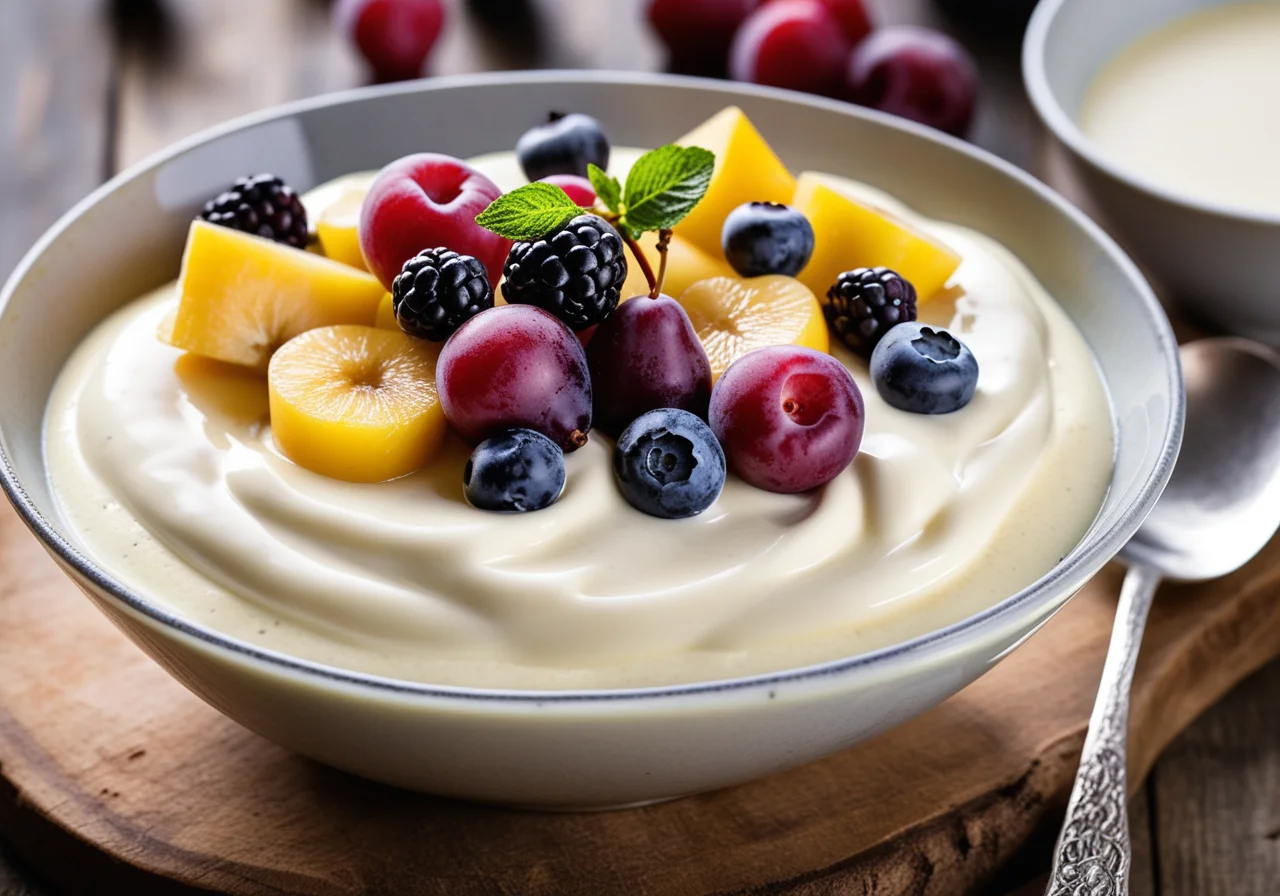 Fruit Salad with Soy Yogurt