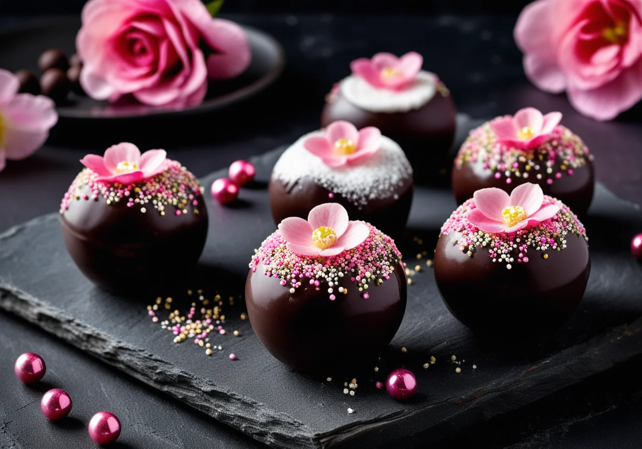 Cake Pops with Chocolate Glaze