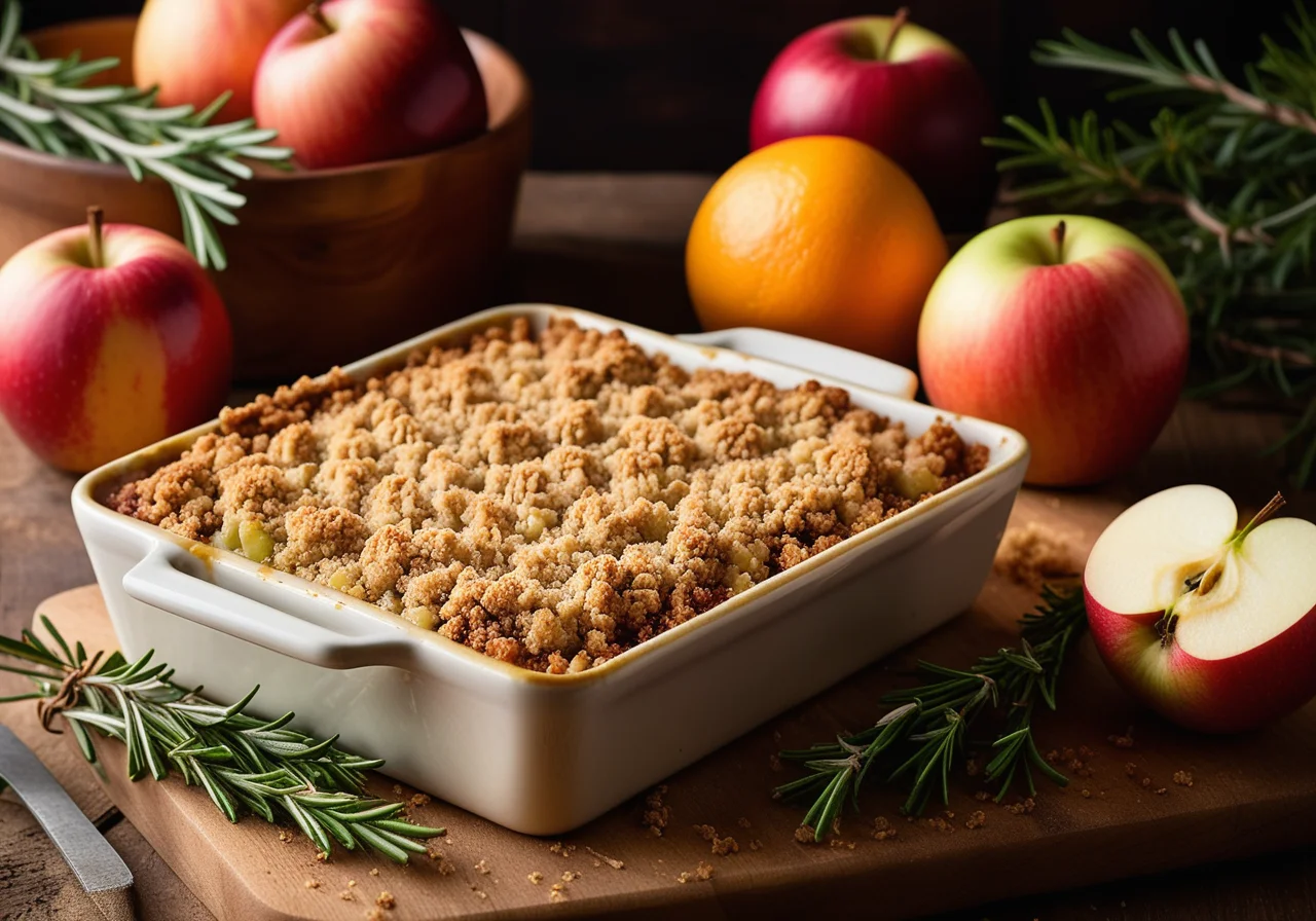 Savory Apple Celery Crumble