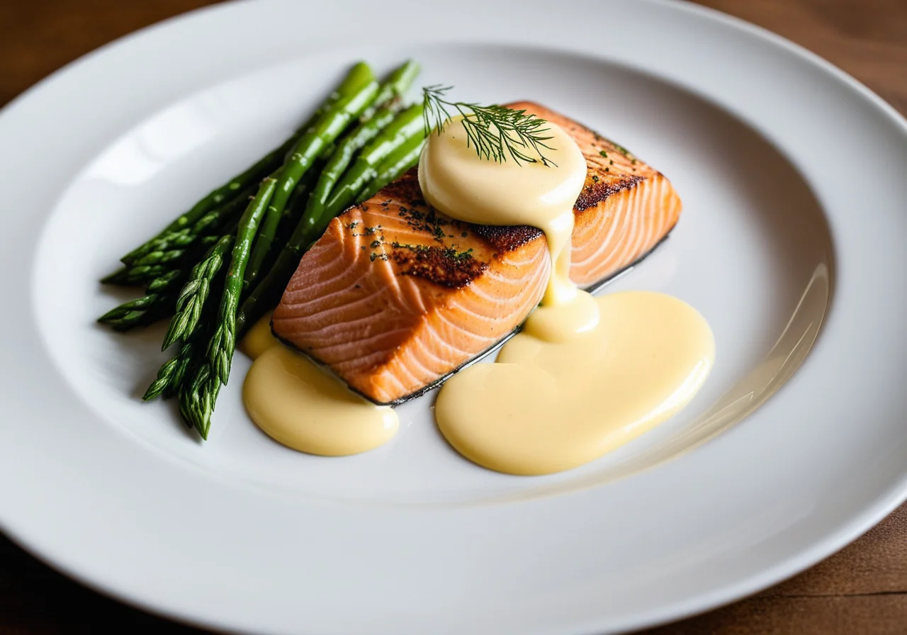 Salmon with Hollandaise Sauce and Lime
