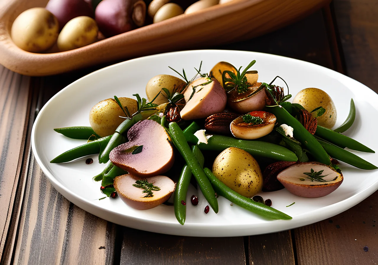 Autumn Salad with Sauteed Mushrooms