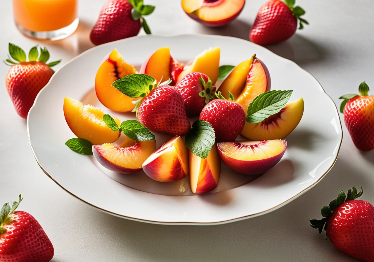 Peach-Strawberry Salad