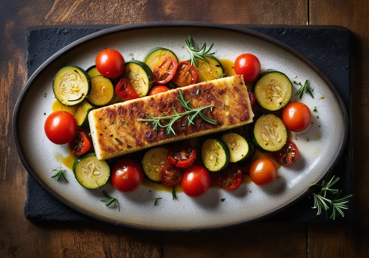 Zander with Zucchini-Tomato Vegetables