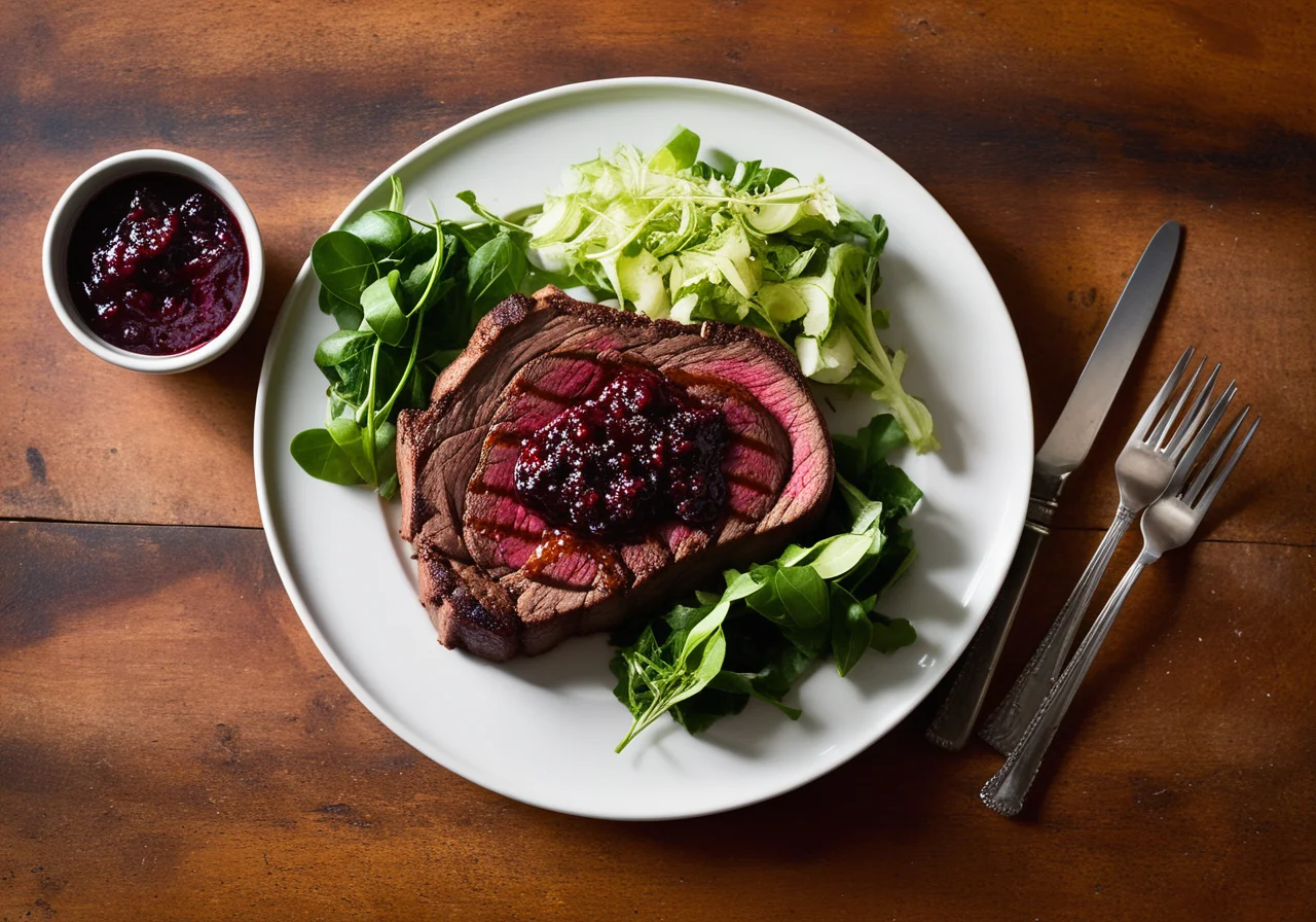 Ribeye Steak with Fruity Chutney