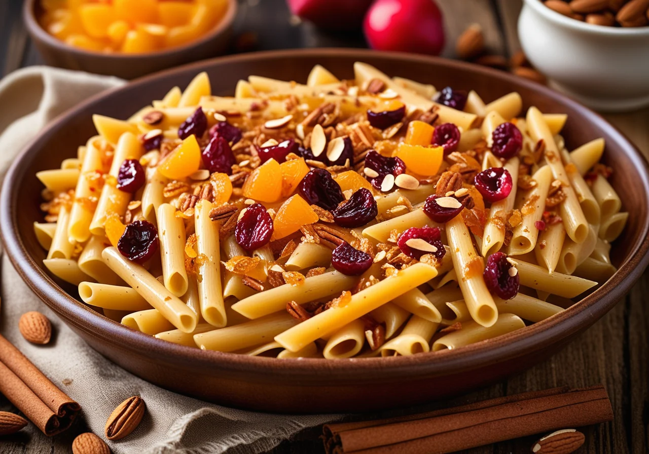 Sweet Fruit Pasta Bake
