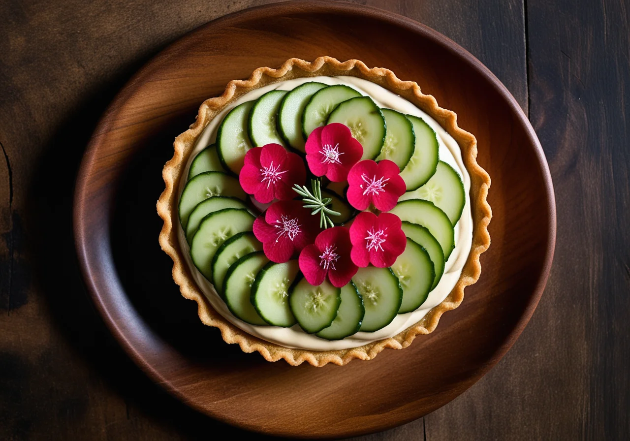 Spicy Tartlets with Cucumber Salad