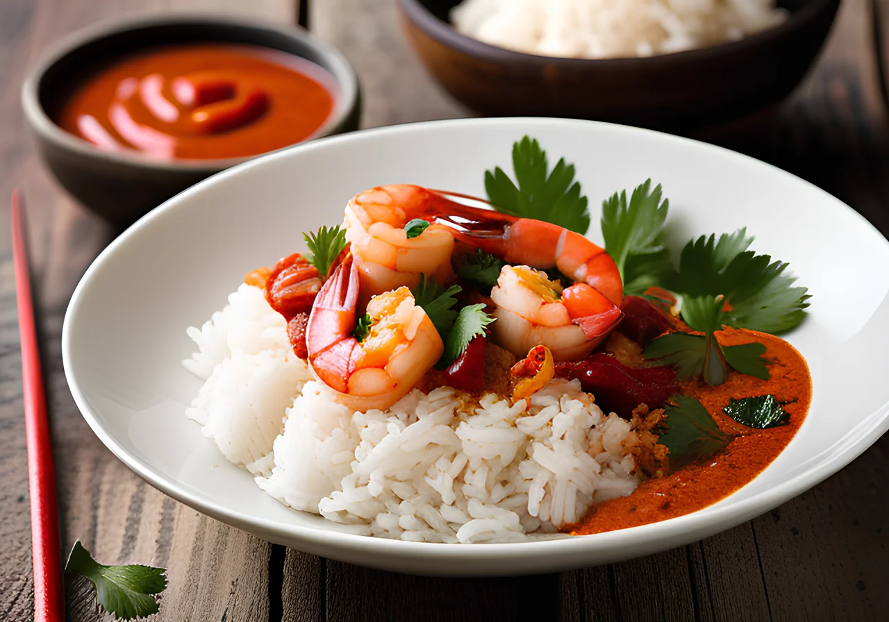 Thai Curry with Shrimp and Rice