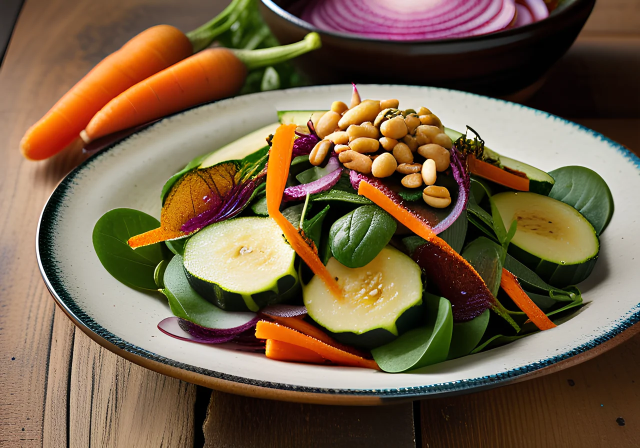Zucchini-Carrot Salad with Onions