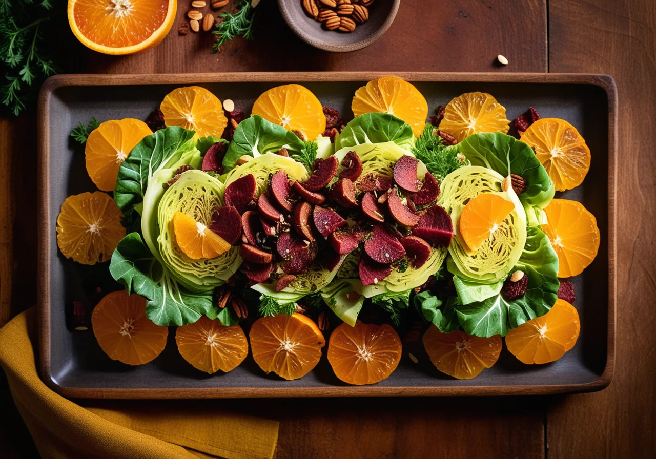 Warm Savoy Cabbage Salad with Almonds and Chorizo