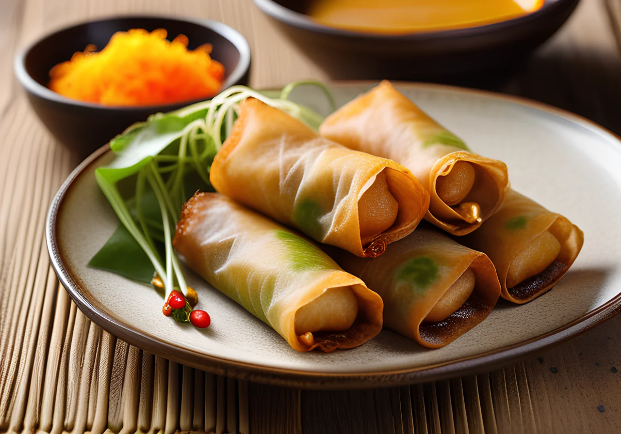 Spring Rolls with Meat Filling