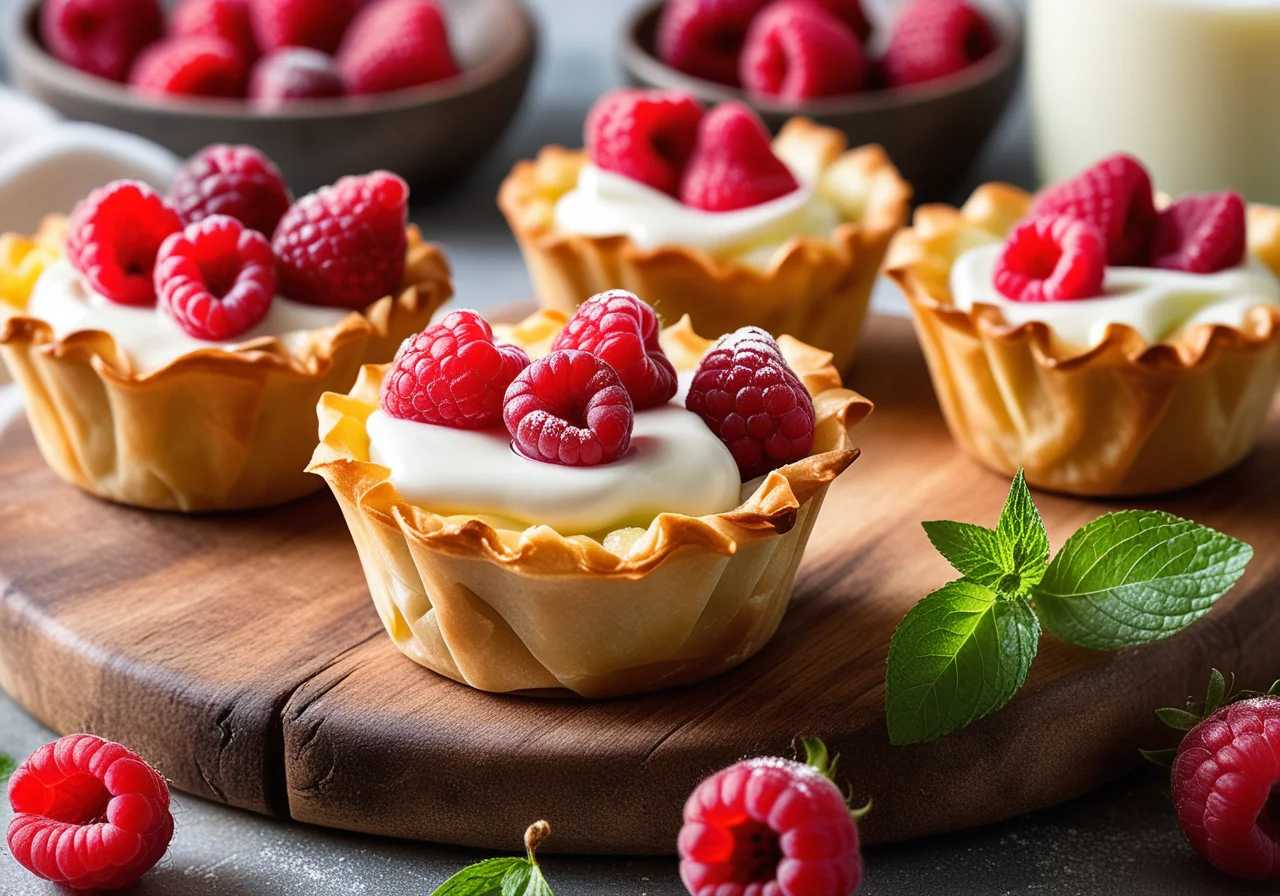 Fruit Salad in Phyllo Pastry Cups