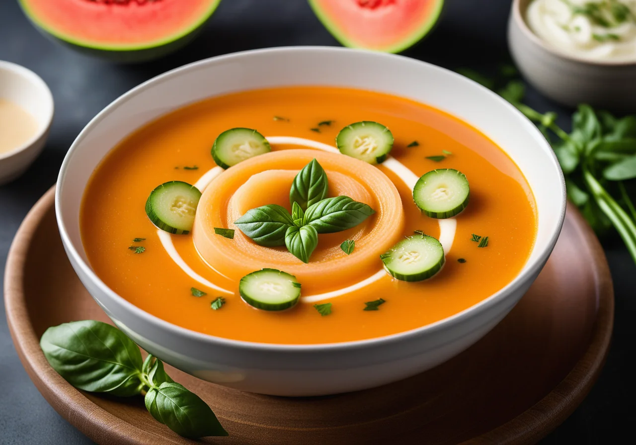Spicy Melon Soup with Vegetables