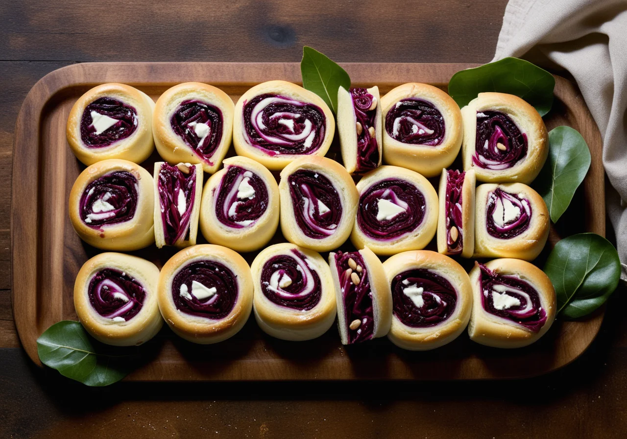 Radicchio Goat Cheese Rolls