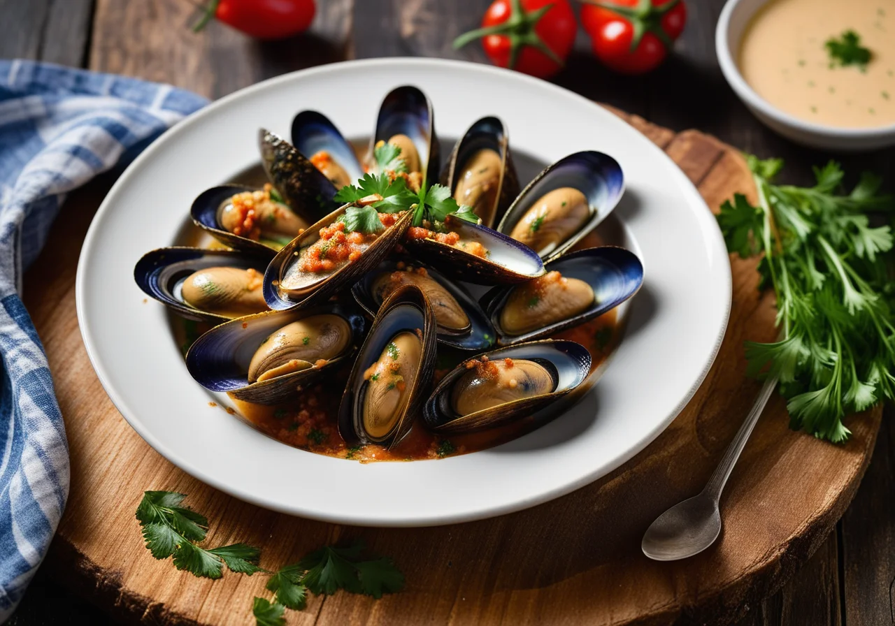 Baked Green Mussels