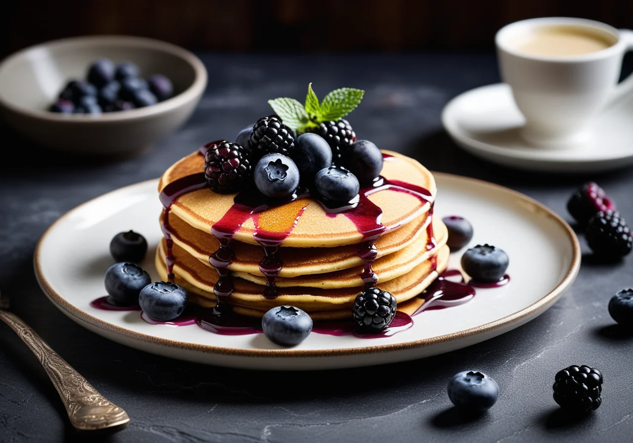 Pancakes with Berries and Yogurt