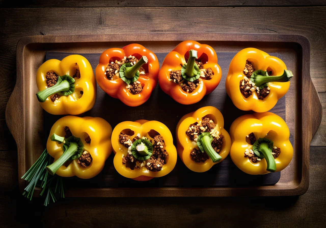 Stuffed Bell Peppers "Flying Saucer"