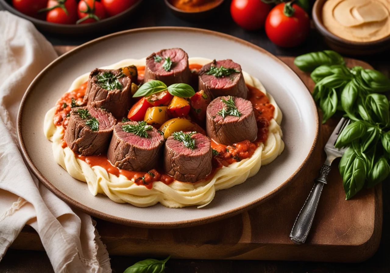 Beef Roulades with Tomato Sauce
