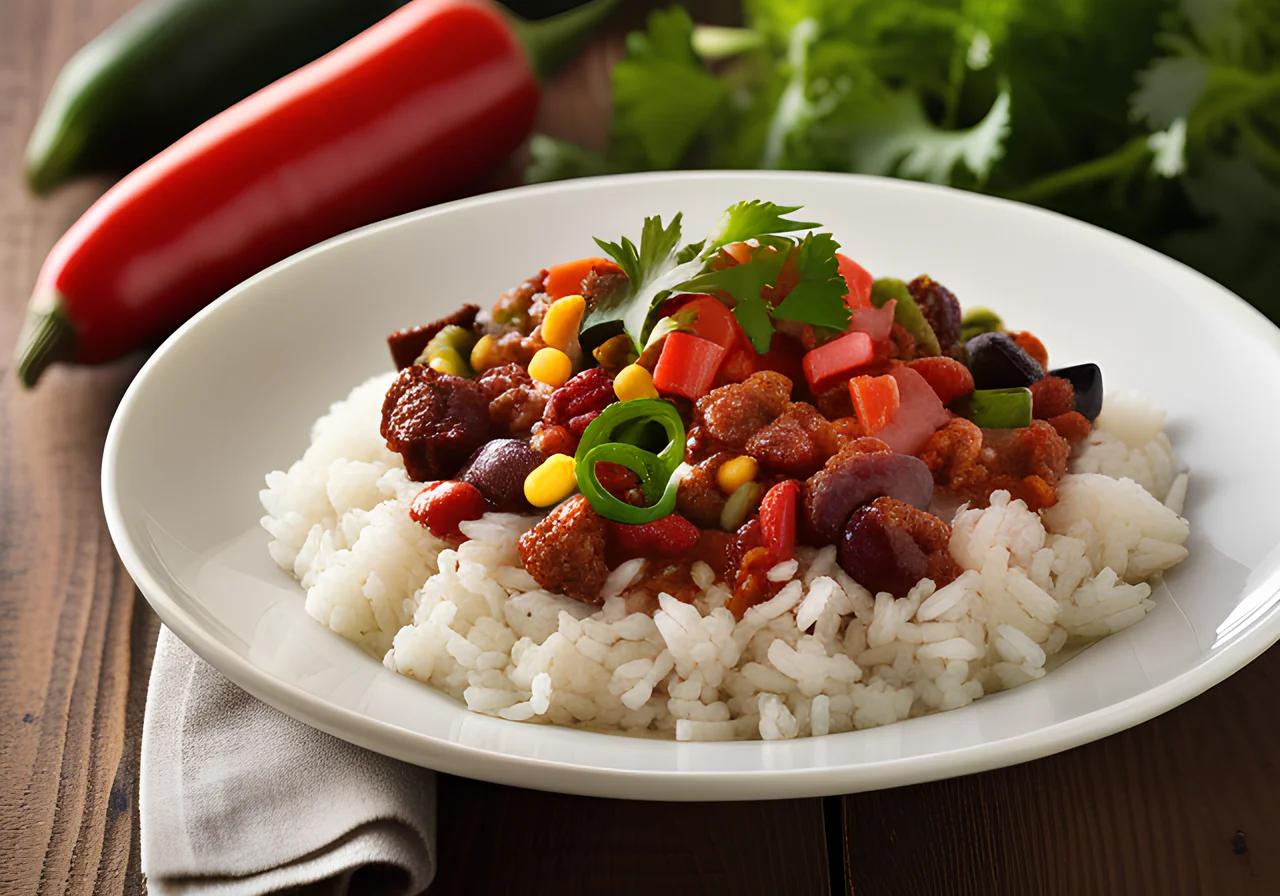 Chili sin Carne with Rice