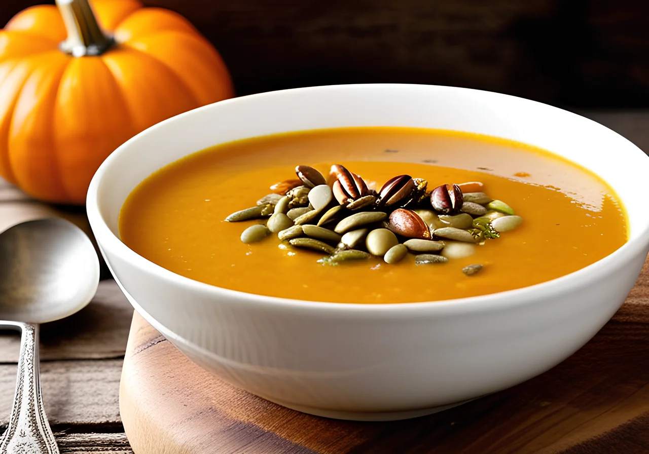 Pumpkin Soup with Cream Cheese
