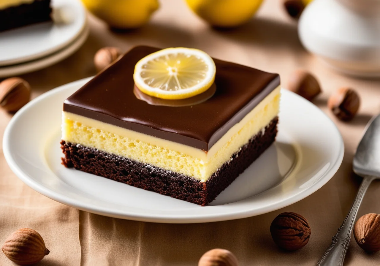 Chocolate Squares with Glaze