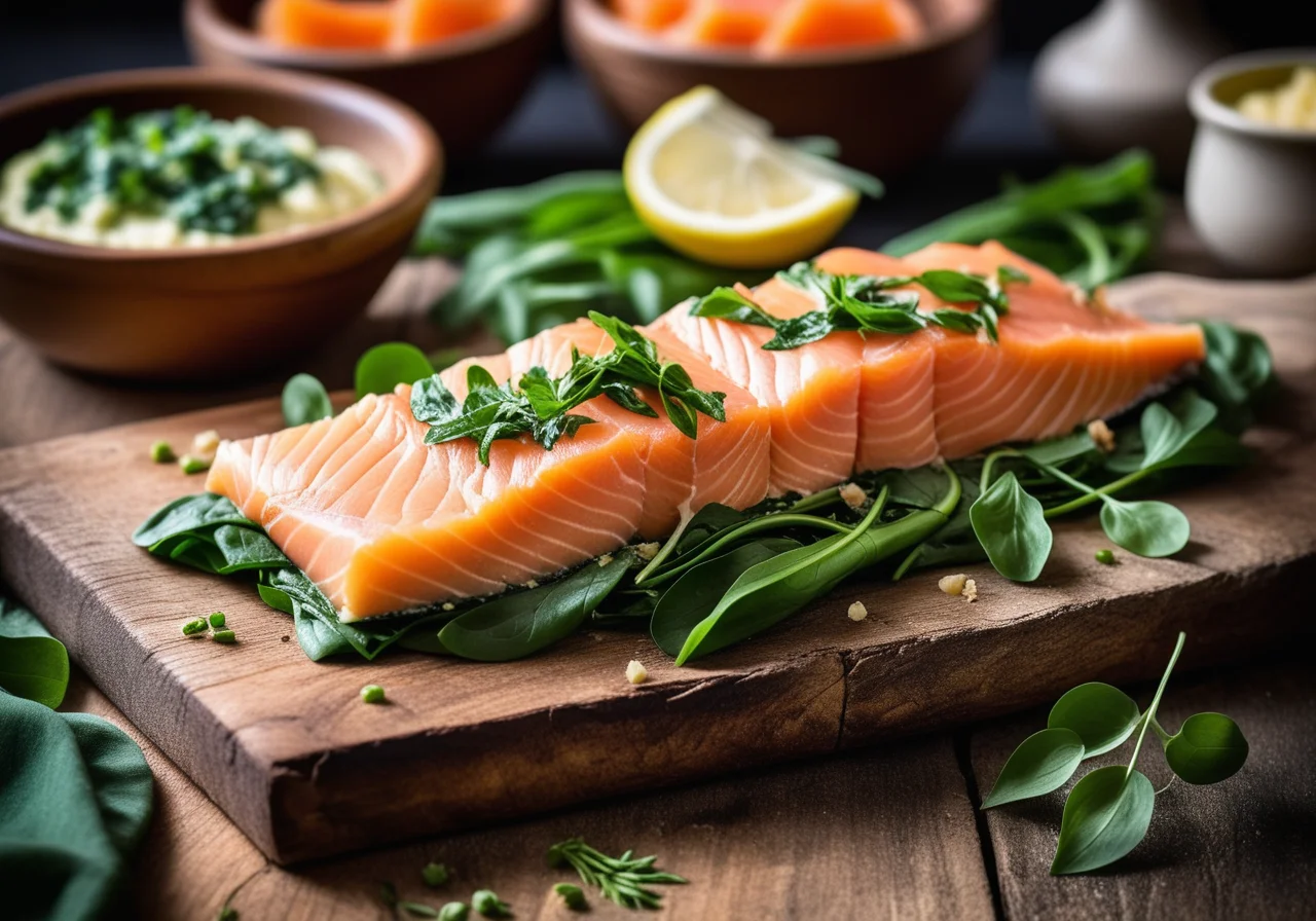 Smoked Salmon Trout Fillet with Wild Garlic