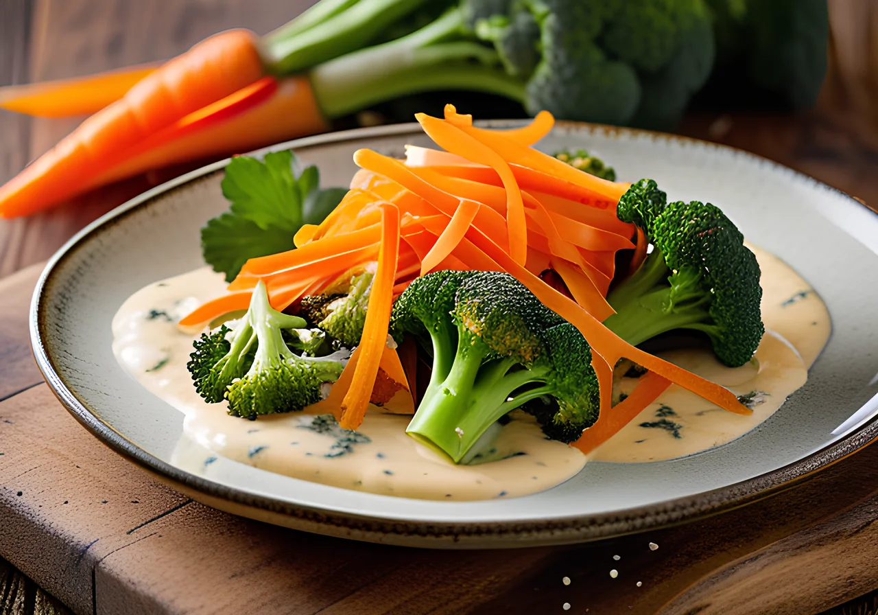 Pan‑fried Broccoli with Parmesan Cream