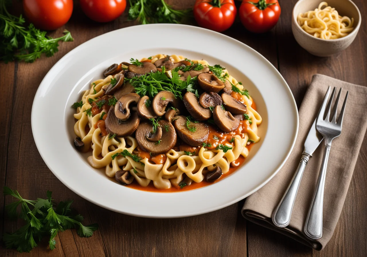 Zurich-Style Veal Strips with Mushrooms and Spaetzle