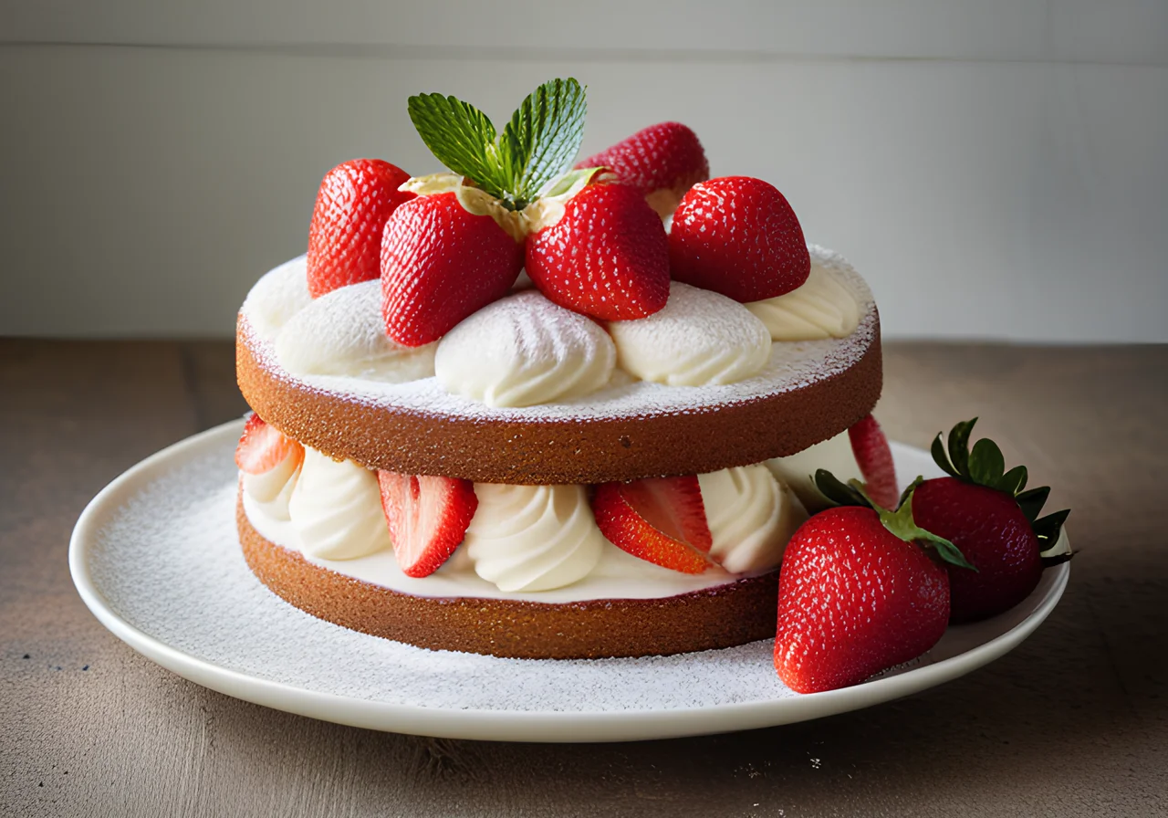 Mascarpone Strawberry Cake