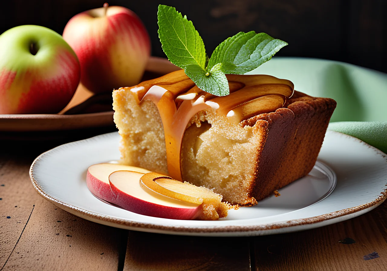 Eggless Covered Apple Cake