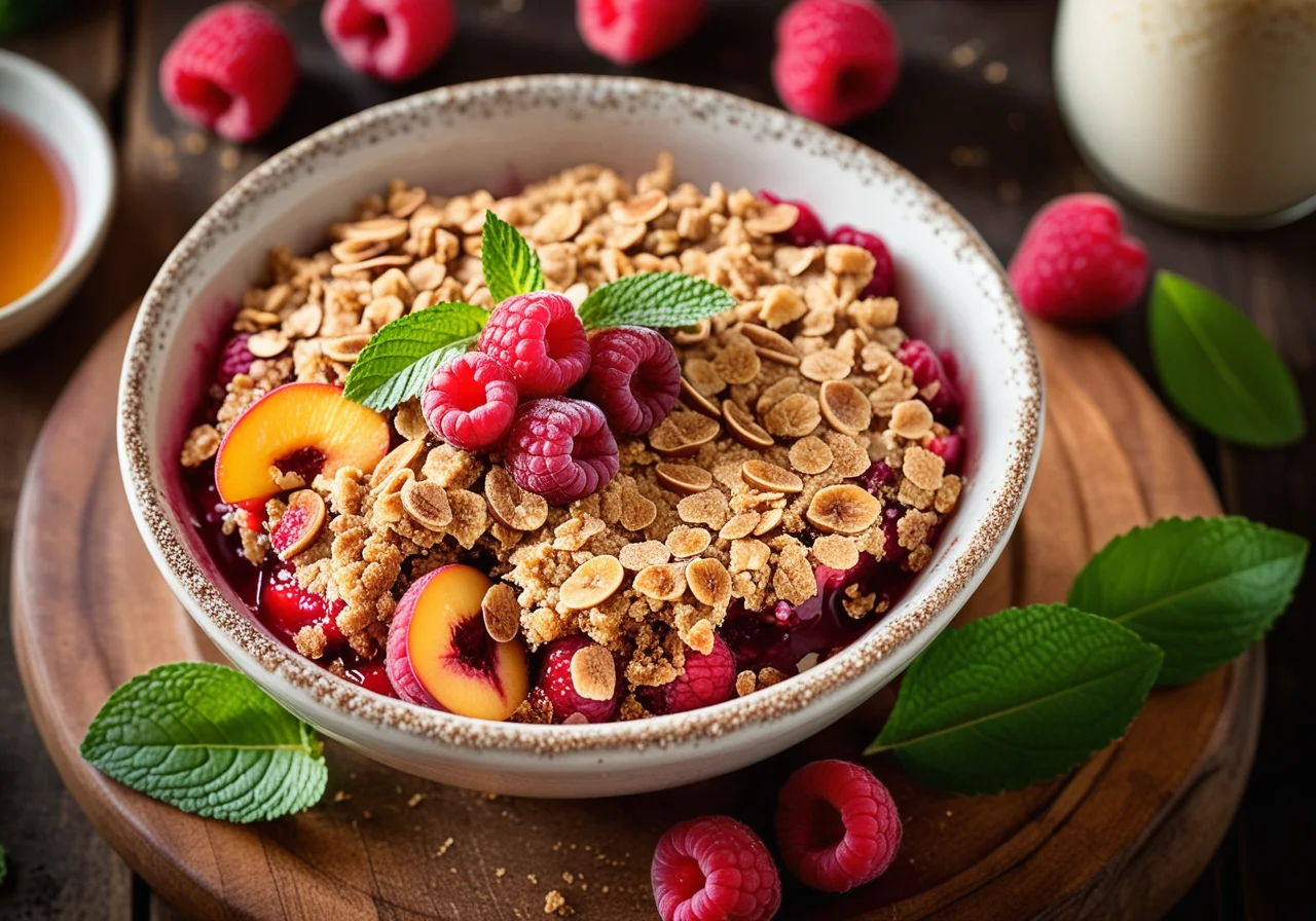 Peach-Raspberry Crumble