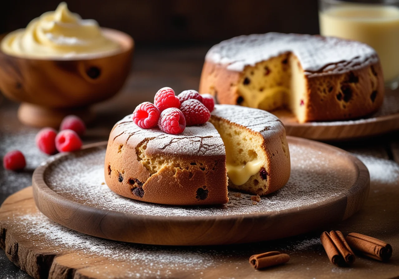 Mini Panettone with Vanilla Cream