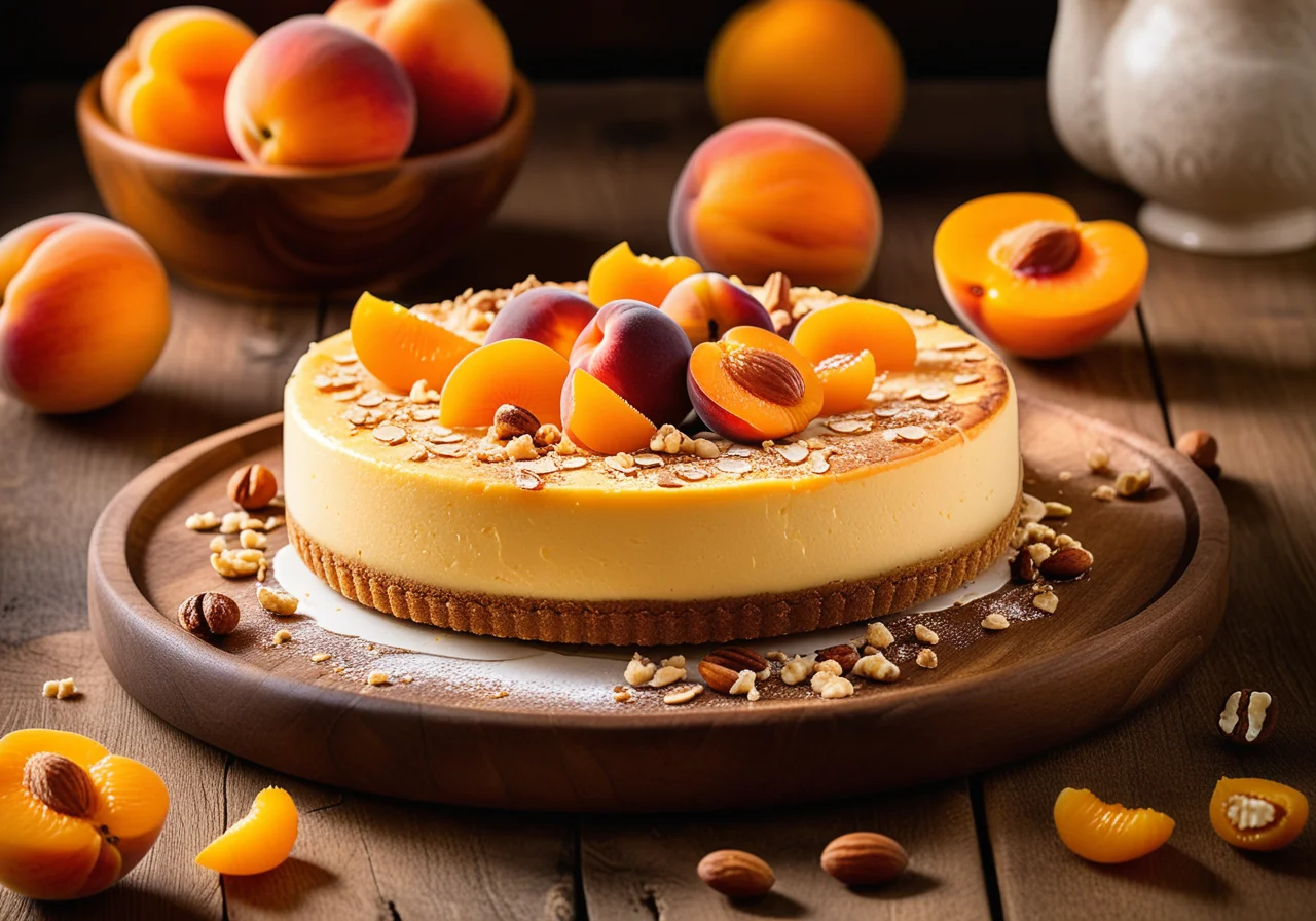 Layered Apricot Cheesecake