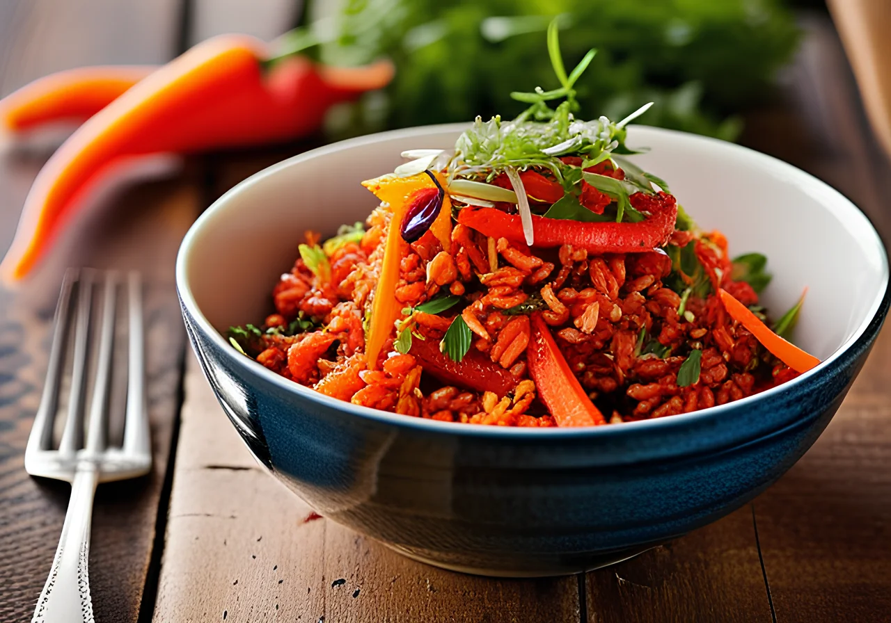 Red Pepper Bulgur Salad with Carrots