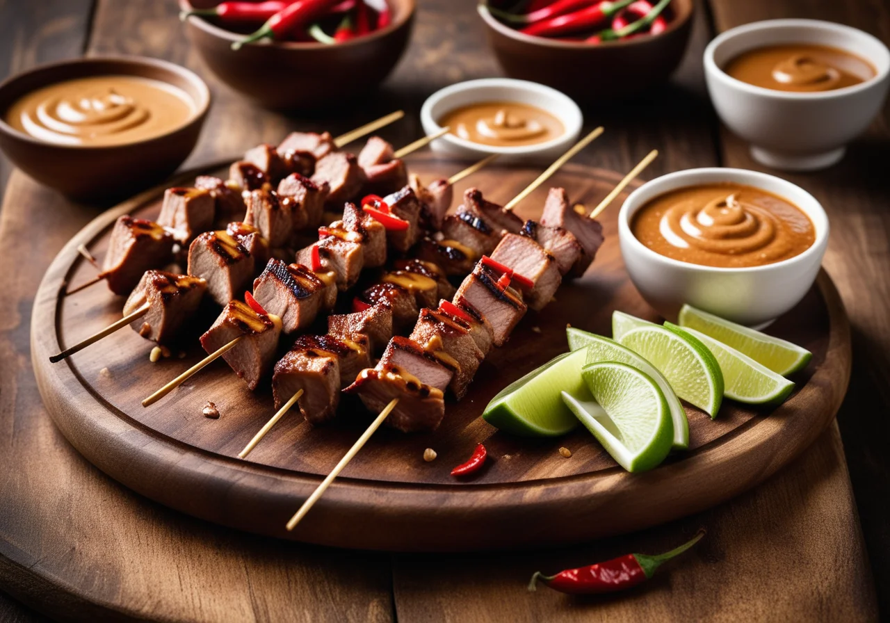 Satay Skewers with Dips