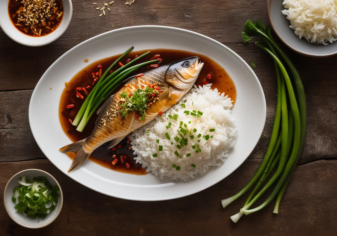 Baked Carp in Asian Style