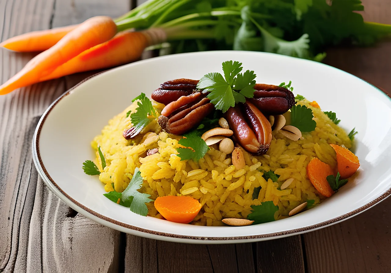 Ayurvedic Vegetable Rice with Dates and Cashews