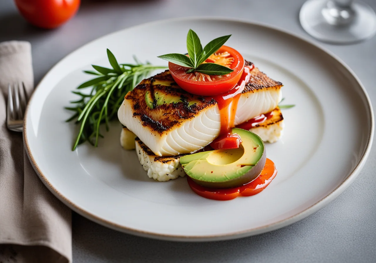 Cod with Fried Tomatoes